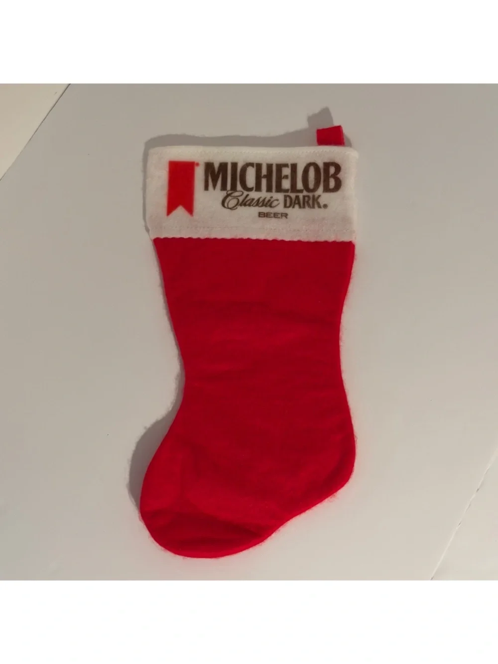 Rare Vintage Michelob Beer Christmas Promo Stocking Set of 4 Classic Dark Light